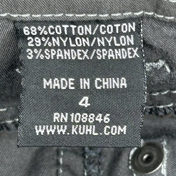 Kuhl Shorts Womens 4 Gray Hiking Stretch Pockets Outdoor Logo Utility 6" Inseam - Picture 5 of 12